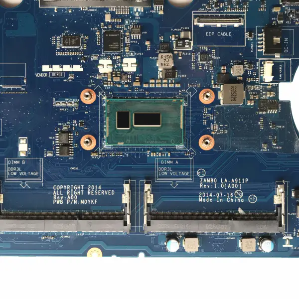 Dell Latitude E5550 ZAM80 LA-A911P Rev:1.0 I7-5600U Moederbord