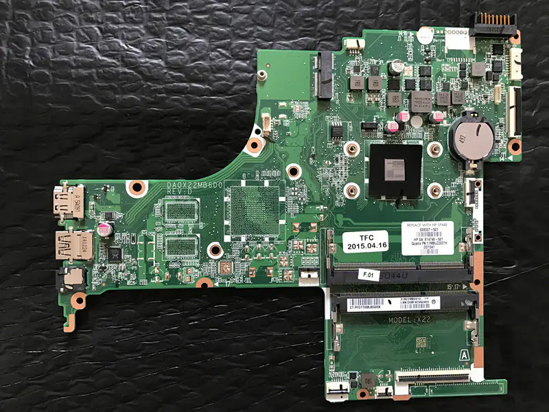 HP 809337-001 809337-501 809337-601 DA0X22MB6D0 Moederbord