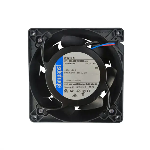 Origineel Ebmpapst DV5218N 48VDC 127 * 127 * 38mm 0,395A 18,5W 5000RPM 2700m3/h Axiale ventilator voor Signaalzender