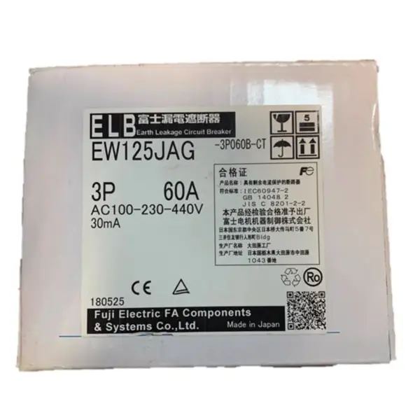 Fuji Vermogenschakelaar EW125JAG 3P 60A 15~125A
