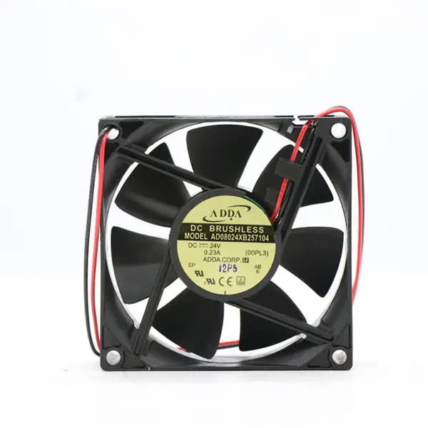ADDA Ventilator AD08024XB257104 Axiale ventilator 24V 0,23A 80*80*25MM 2-draads CPU Koelventilator