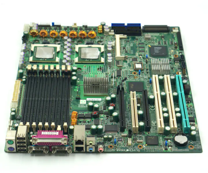 SUPER werkstationkaart SUPER X6DA8-G2 REV 3.00 met dual xeon 604 socket en scsi 68 pin raid interface industrieel moederbord
