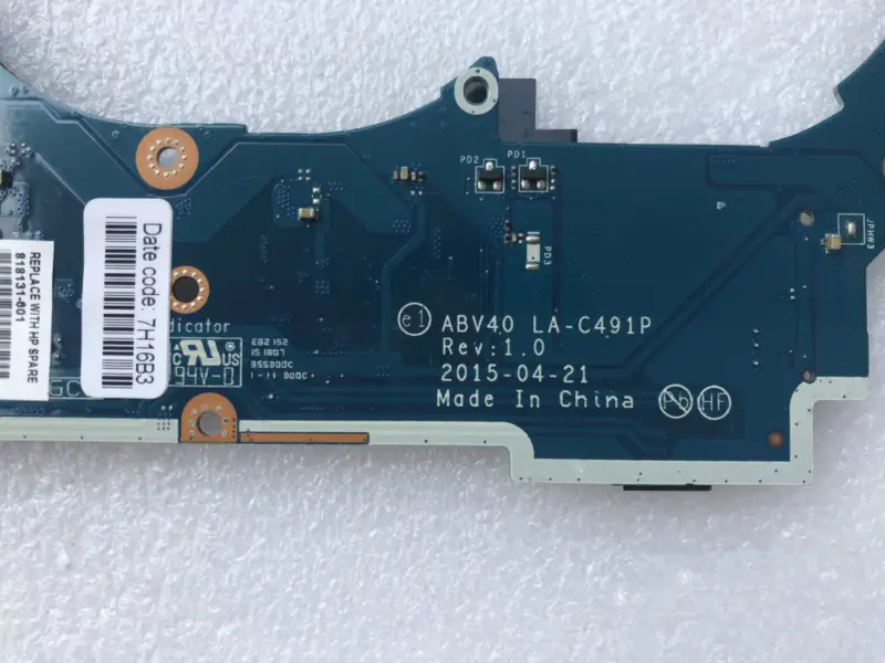 HP 818131-001 818131-501 818131-601 LA-C491P i5-5200U Moederbord