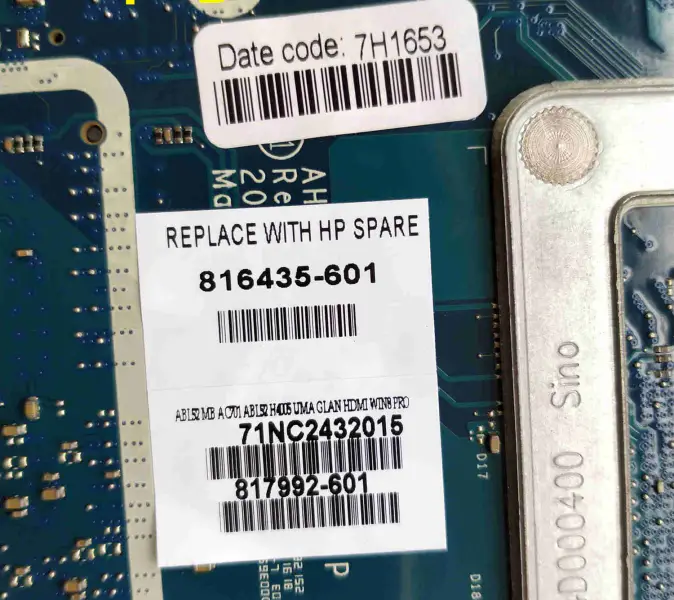 HP 816435-001 816435-501 816435-601 LA-C701P I3-4005U Moederbord