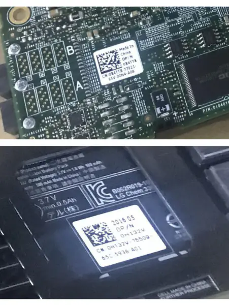 DELL PERC H730P X4TTX 2GB 12Gb/s 0X4TTX arraykaart met batterij 0H132V