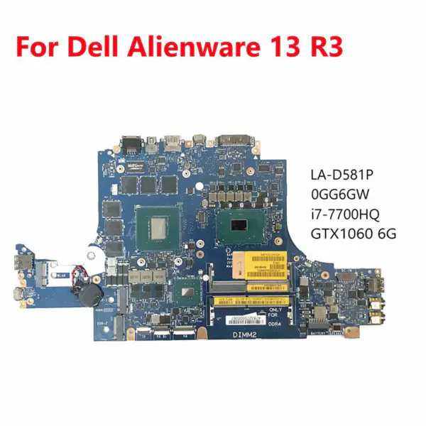 Dell 0GG6G LA-D581P moederbord