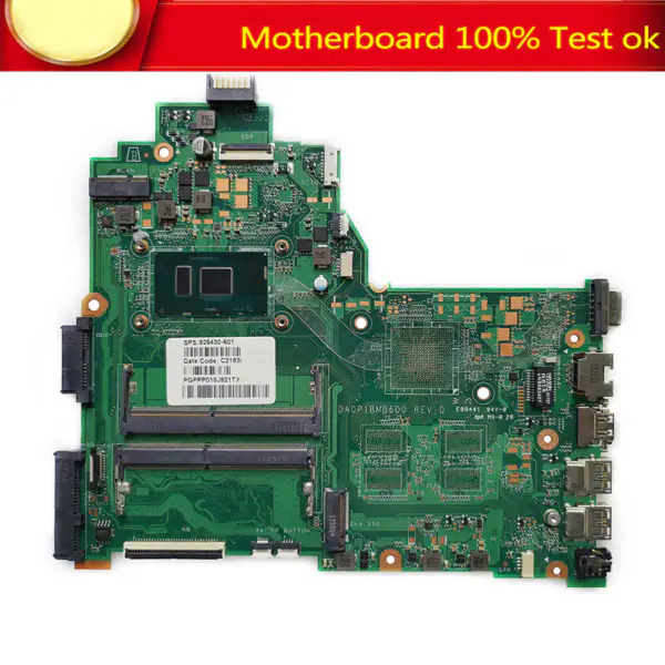 HP 925430-601 DA0P1BMB6D0 met SR342 i5-7200u CPU moederbord