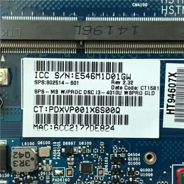 HP EliteBook 840 850 G1 6050A2559101-MB-A03 802514-601 Moederbord
