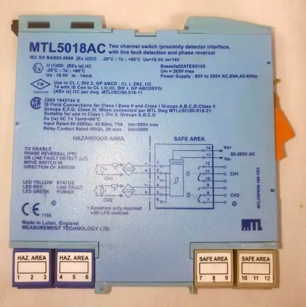 MTL 5018AC Schakelaar