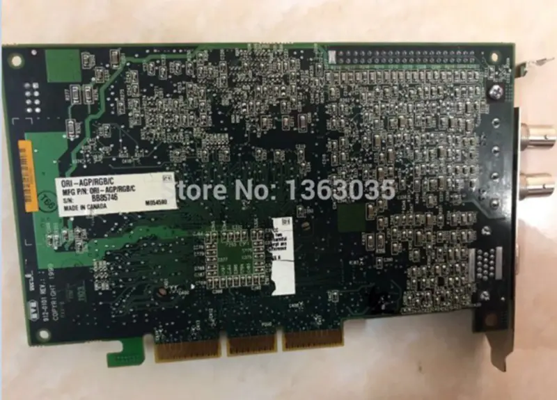 Matrox 912-0101 ORI-AGP/RGB/C DAQ-kaart