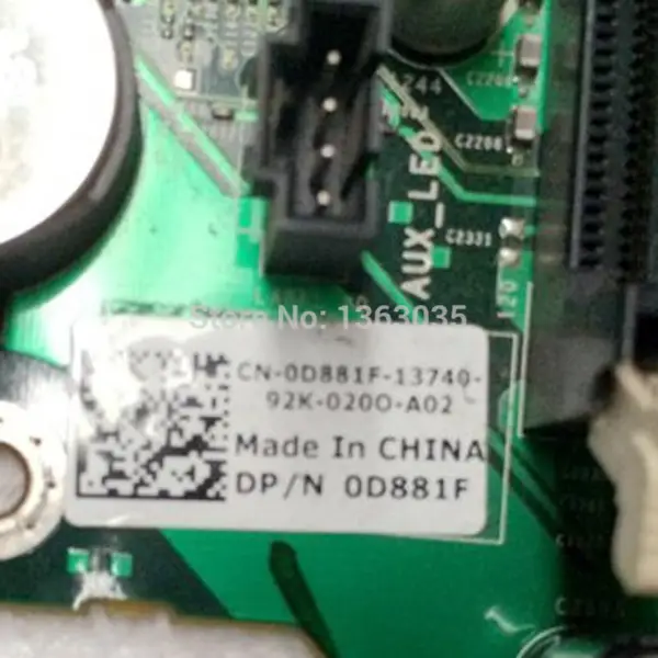 Dell 0D881F CN-0D881F Werkstation moederbord voor Precision T7500