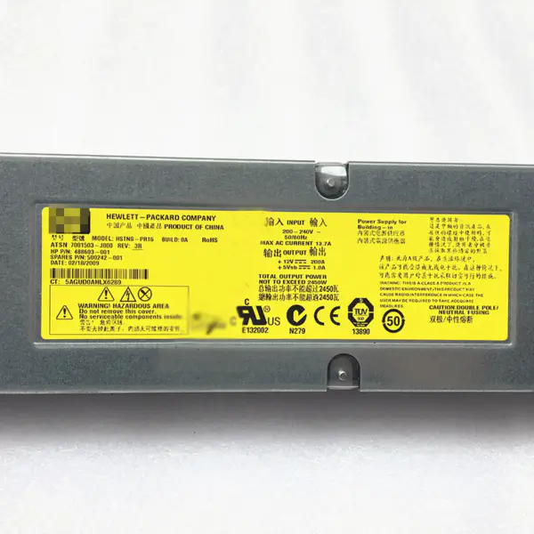 2450W 12V 200A voor HP C7000 Servervoeding 499243-B21 500242-001 488603-00