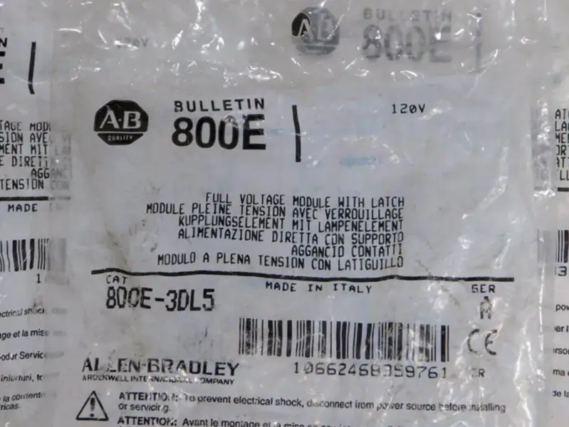 Allen-Bradley 800E3DL5 Spanningsmodule