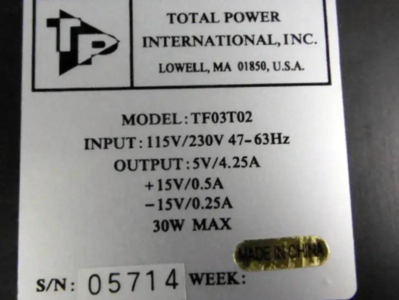 Totaal vermogen TF03T02
