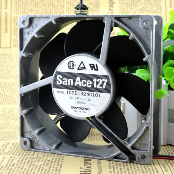 Sanyo 109E1324G101 DC锛?4V 1.1A 3-draads 12,7CM ventilator