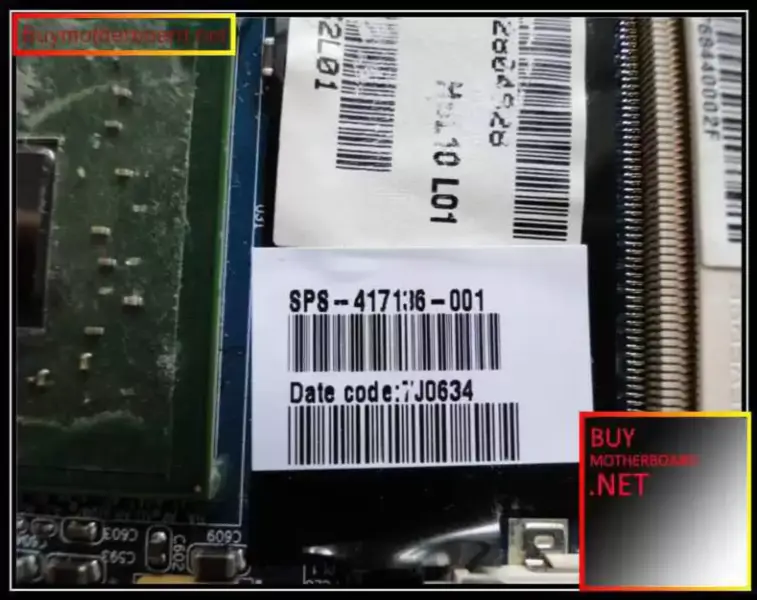 HP DV8000 moederbord 417136-001