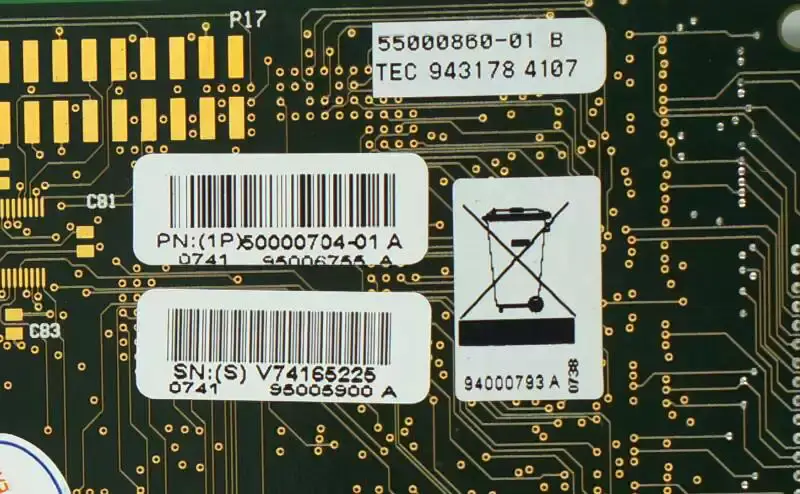 (1P)50000704-01 A 932218 55000860-01 REV A Industriële DIGI Acceleport XP 16-poorts PCI-kaart