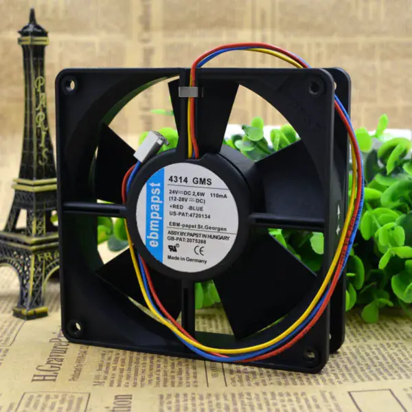 ebmpapst TYP 4314GMS 24V 2.6W 120*120*323-draads ventilator