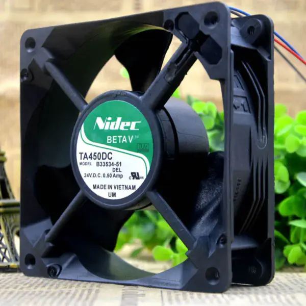 NIDEC 24V 0,50A 12038 TA450DC B33534-51 ventilator