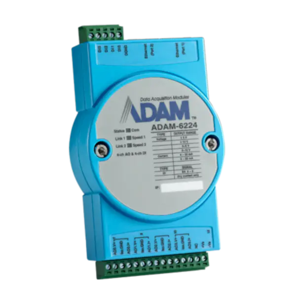 Advantech ADAM-6224-AE 4-kanaals geïsoleerde analoge uitgang Modbus TCP-module