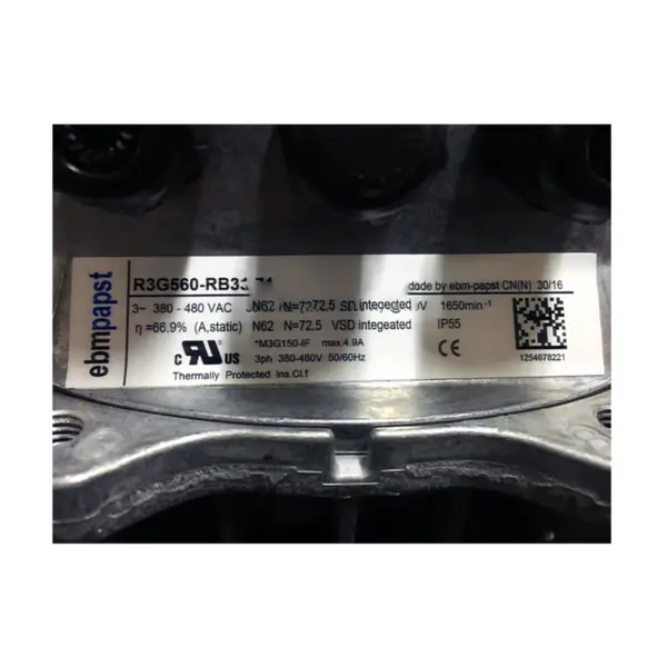Ebmpapast R3G560-RB31-71 ventilator