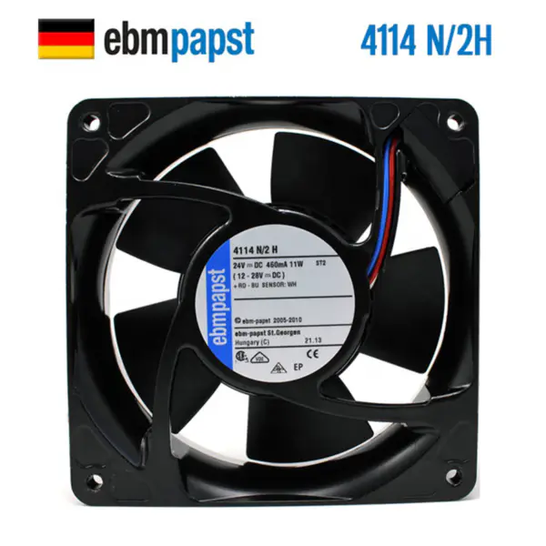 Ebm papst 4114N/2H 4114N/2H6P 120*120*38mm 24V 11W Axiall ventilator Inverter ventilator gebruikt voor medisch instrument 4114N/2H3P-309