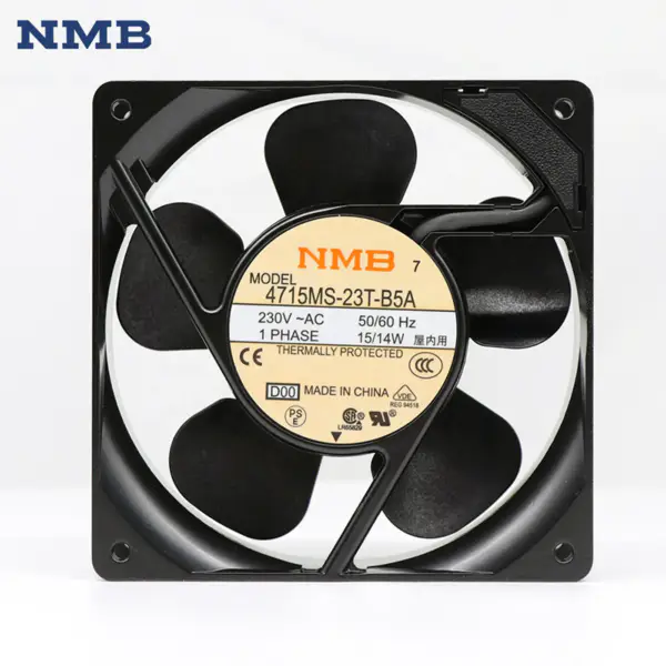 4715MS-23T-B5A NMB 120*120*38mm Carbinet Axial Fan AC 230V 12CM 14W UPS Koelventilator