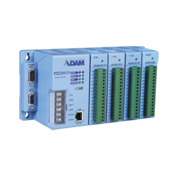Advantech ADAM-5510KW/TCP-AE SoftLogic Controller met 4 slots en Ethernet