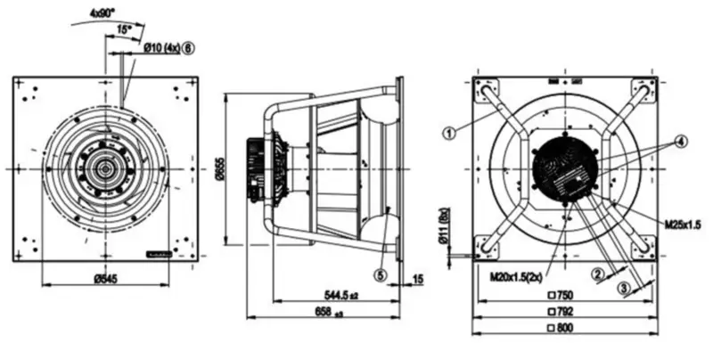 Ebmpapst K3G560-PC04-01 ventilator