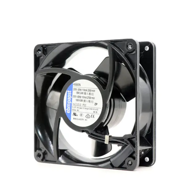 119 x 119 x 38mm 230 V AC luchtstroom 123m3 / h 2350 rpm 4580N Mouwlager ebm papst koelventilator