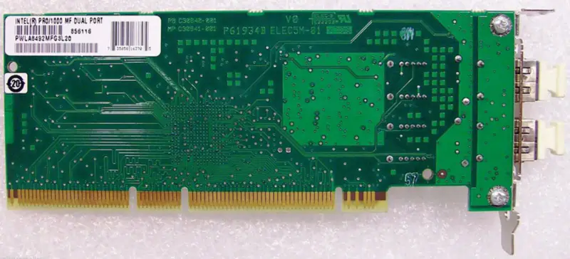 Intel PWLA8492MFG3L20 PRO/1000 MF PCI-X dubbele vezeladapter