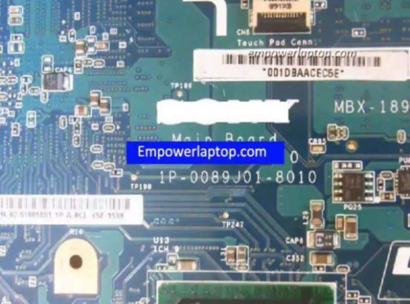 Sony VGN-FW A1568977C MBX-189 M762 1P-0089J01-8010 Moederbord