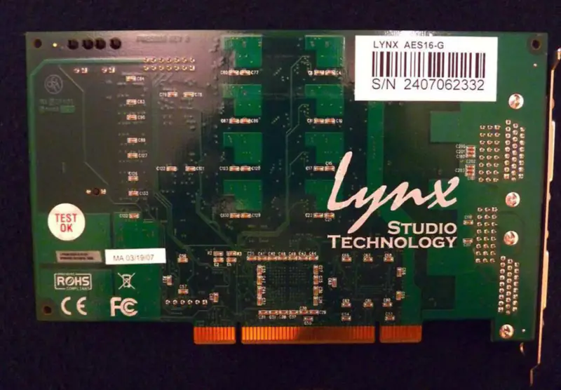 LYNX AES16 professionele geluidskaart PCI G-interface