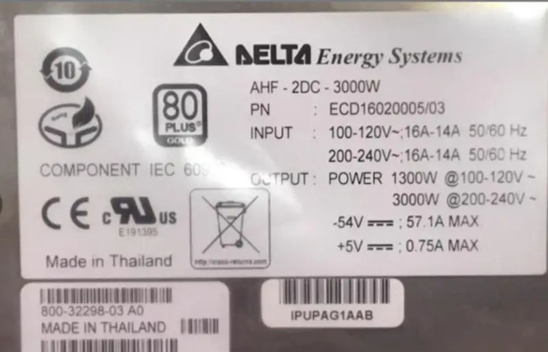 DELTA AHF-2DC-3000W ECD16020005/03 3000W voeding