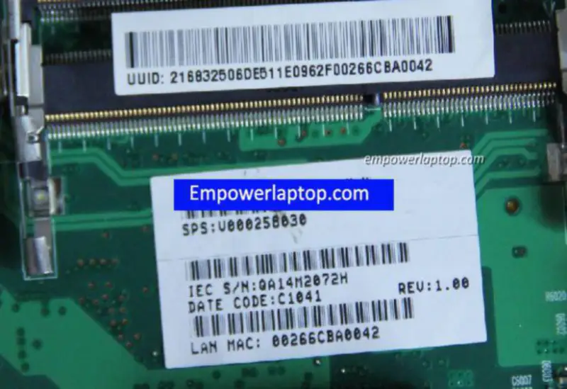 Toshiba C605 V000258030 GL40 Moederbord