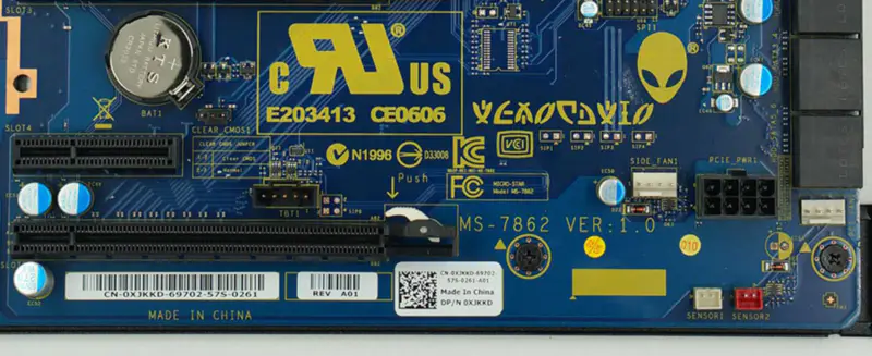 DELL 0FRTKJ FRTKJ XJKKD 0XJKKD Alienware Area 51 R2 A51 X99 MS-7862 moederbord