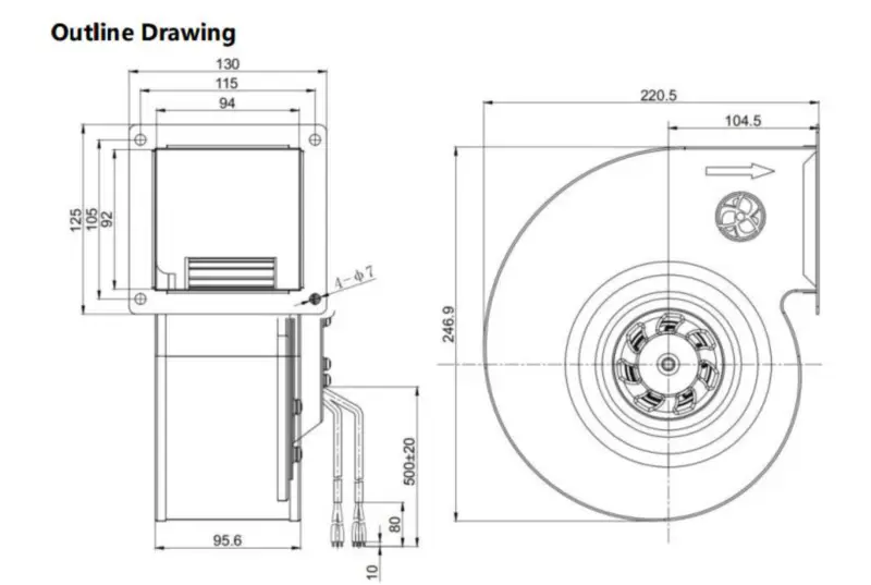 CY-F160B-EC (vervanging voor Ebm papst G3G160-CU09-11)