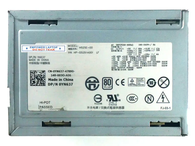 DeLL N525E-00 YY922 Voeding