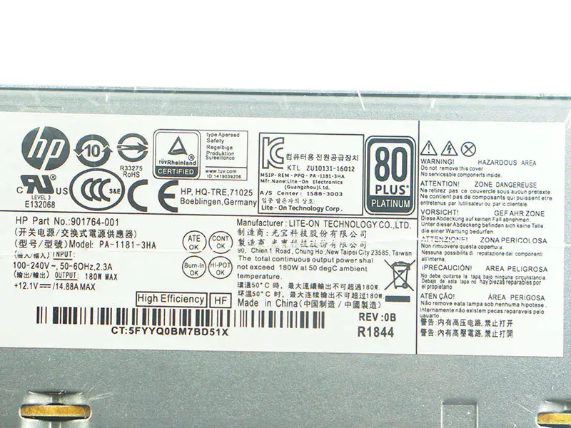 HP PA-1181-3HA 901764-001 Voeding