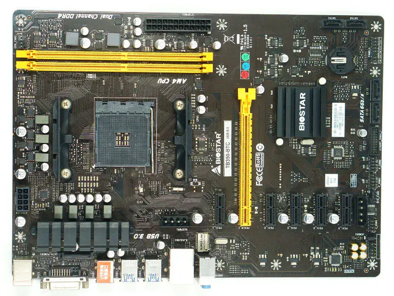 Biostar TB350-BTC moederbord Socket AM4 DDR4