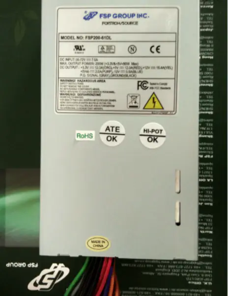 1U FLEX DC-voeding FSP200-61DL 36V-72VDC-ingang