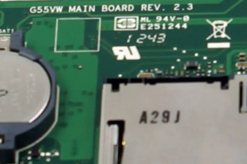 Asus G55VW Moederbord