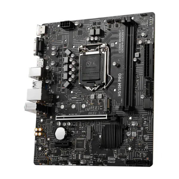 MSI H510M PRO Moederbord PCI-E 4.0 DDR4 64GB SATA III Intel 11TH Gen Micro ATX USB3.2