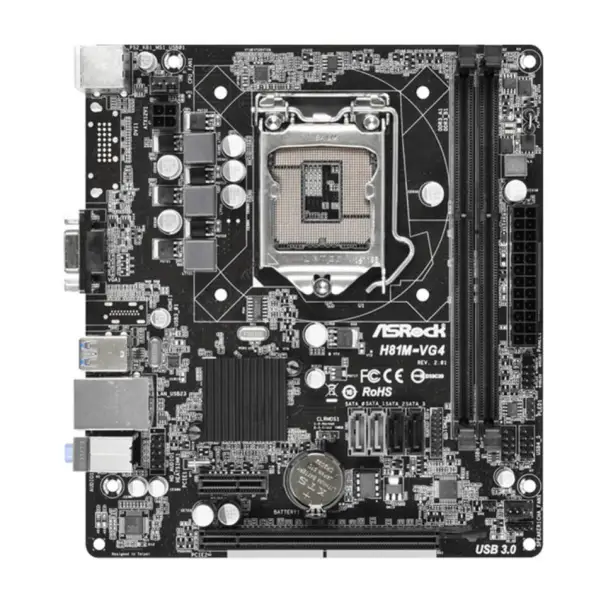 ASRock H81M-VG4 Moederbord LGA1150 H81 USB3.0 SATA3 DDR3 (Afmeting 17*22)