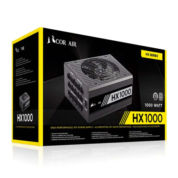 Cors Air Power 1000w Hx1000 Desktop Voeding 80plus Platinum Actief Pfc Volledige Module Pcie5 Ondersteuning 4090