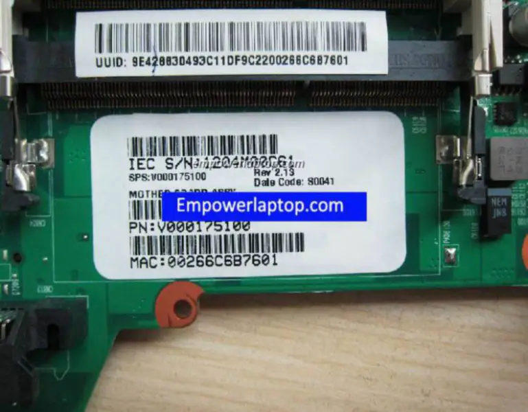 Toshiba L510 L532 V000175100 Moederbord