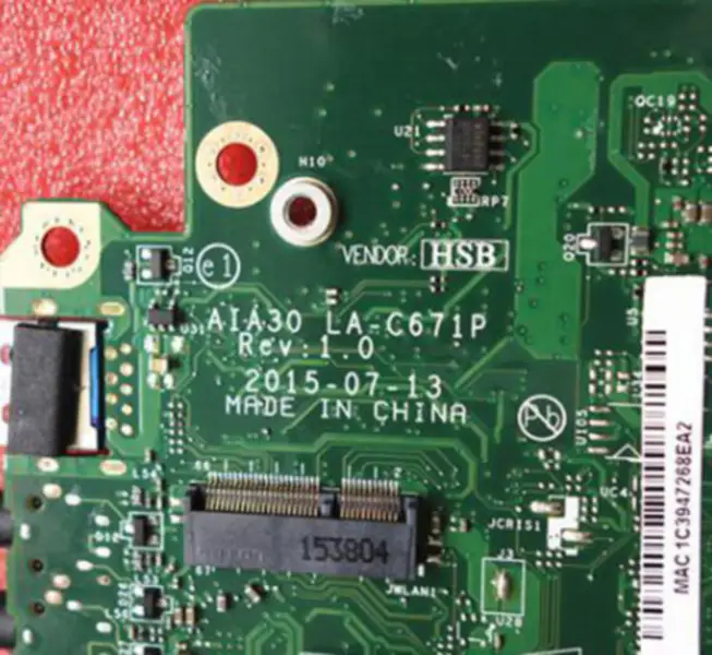 Lenovo S200Z C2000 AIO Moederbord N3700 AIA30 LA-C671P IBSWSC 03T7441 Moederbord