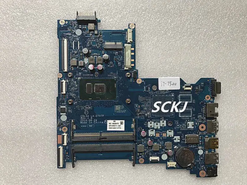 HP 15-AC 15-AY LA-D707P 909211-601 909211-001 i7-7500U moederbord