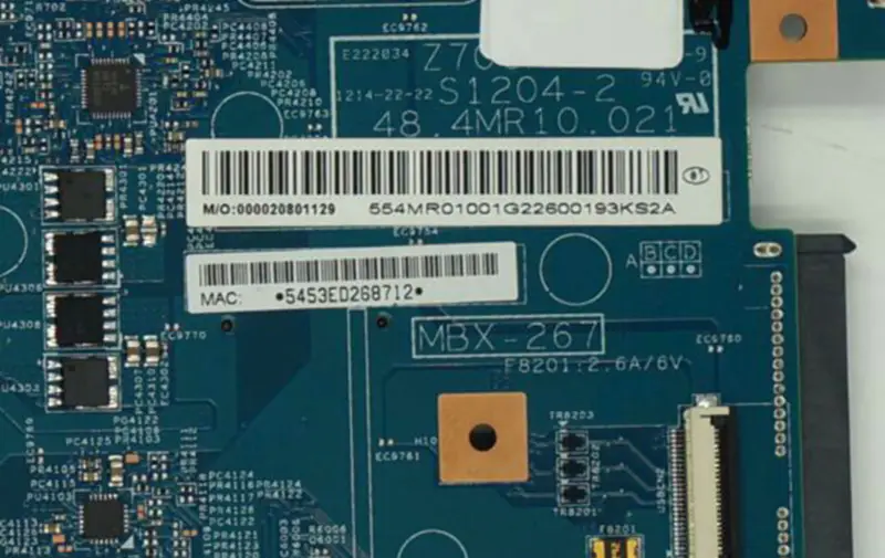 Sony MBX-267 moederbord