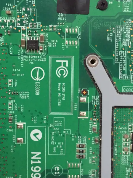MSI CR70 MS-17551 Moederbord